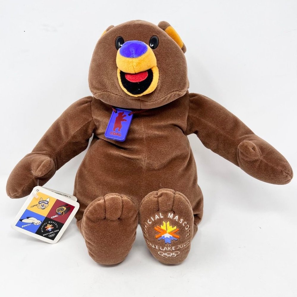 Tyco Mattel Plush Bear “Coal”‎ 2002 Olympics Salt Lake City 15” Tags